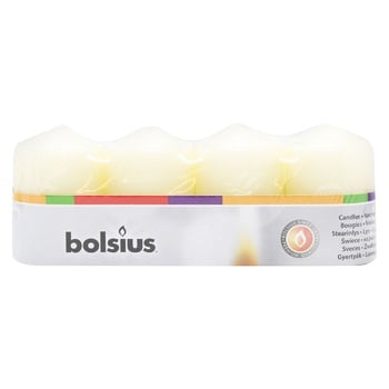 Bolsius Ivory Pillar Candles 4x6cm 4pcs - buy, prices for Auchan - photo 2