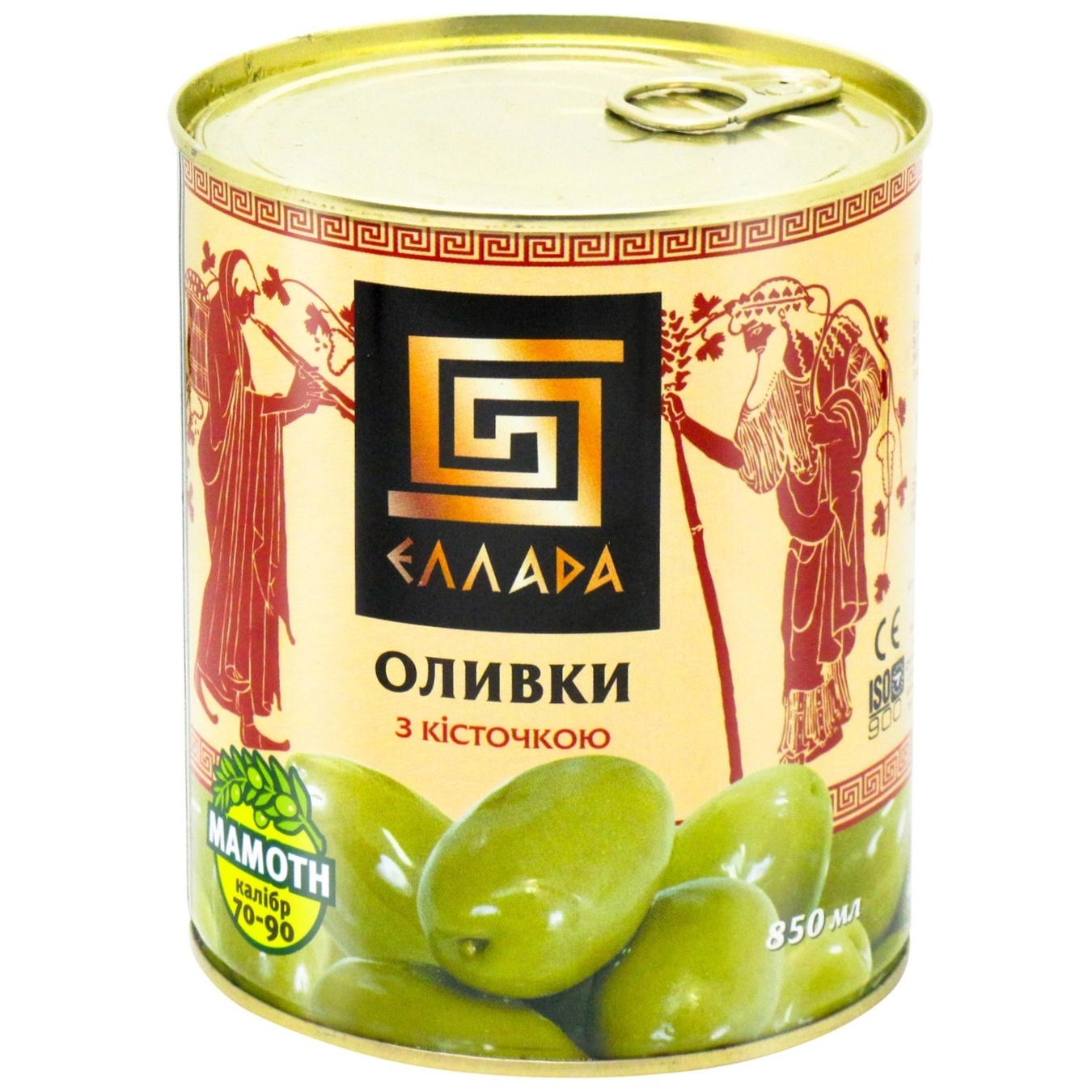 

Оливки Ellada зеленые с косточкой жестяная банка 850мл