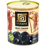 Оливки Ellada чорні без кісточки 850мл