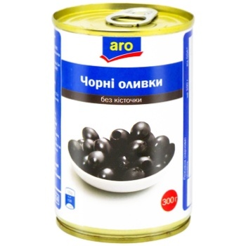 Оливки чорні Aro без кісточки 300г - купити, ціни на Метро - фото 1
