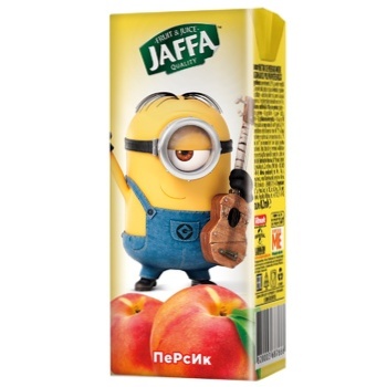 Нектар Jaffa Minions персиковий с м'якоттю 200мл - купити, ціни на МегаМаркет - фото 1