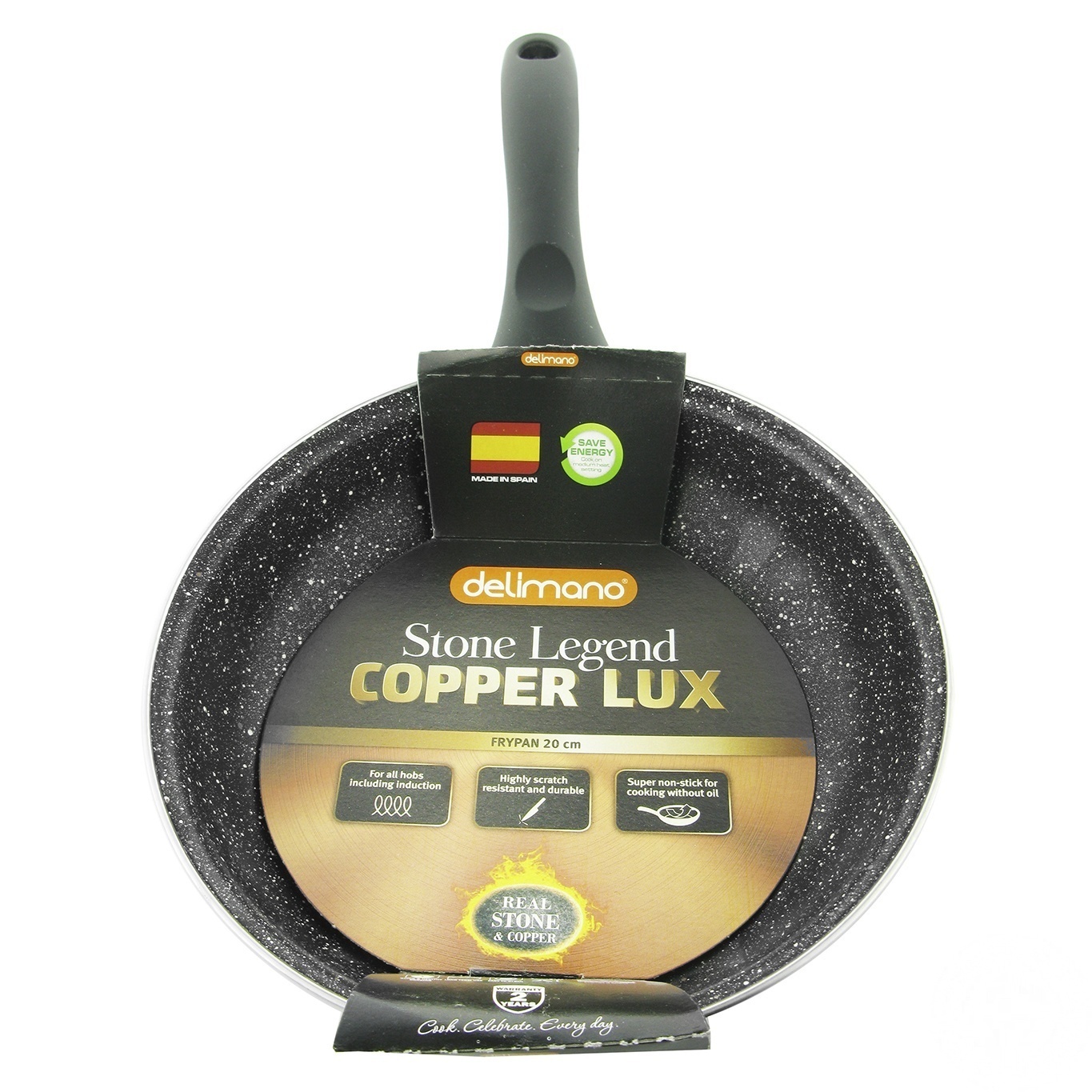 

Сковородка Delimano Stone Legend Copper Lux 20см