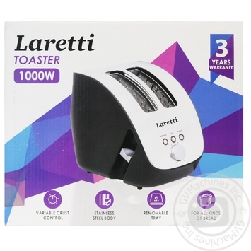 Тостер Laretti 1000W LR-EC2350 - купити, ціни на МегаМаркет - фото 2