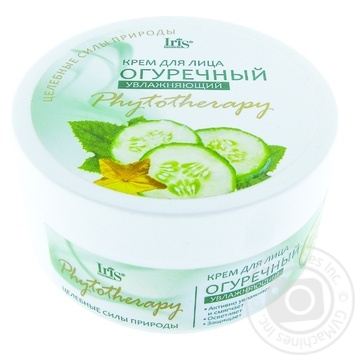 Крем для обличчя Iris Cosmetic Phytotherapy Огірковий 180мл - купити, ціни на ULTRAMARKET - фото 1