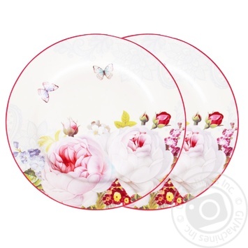 Peony Set of Plates 2pcs 19cm - buy, prices for ULTRAMARKET - photo 1