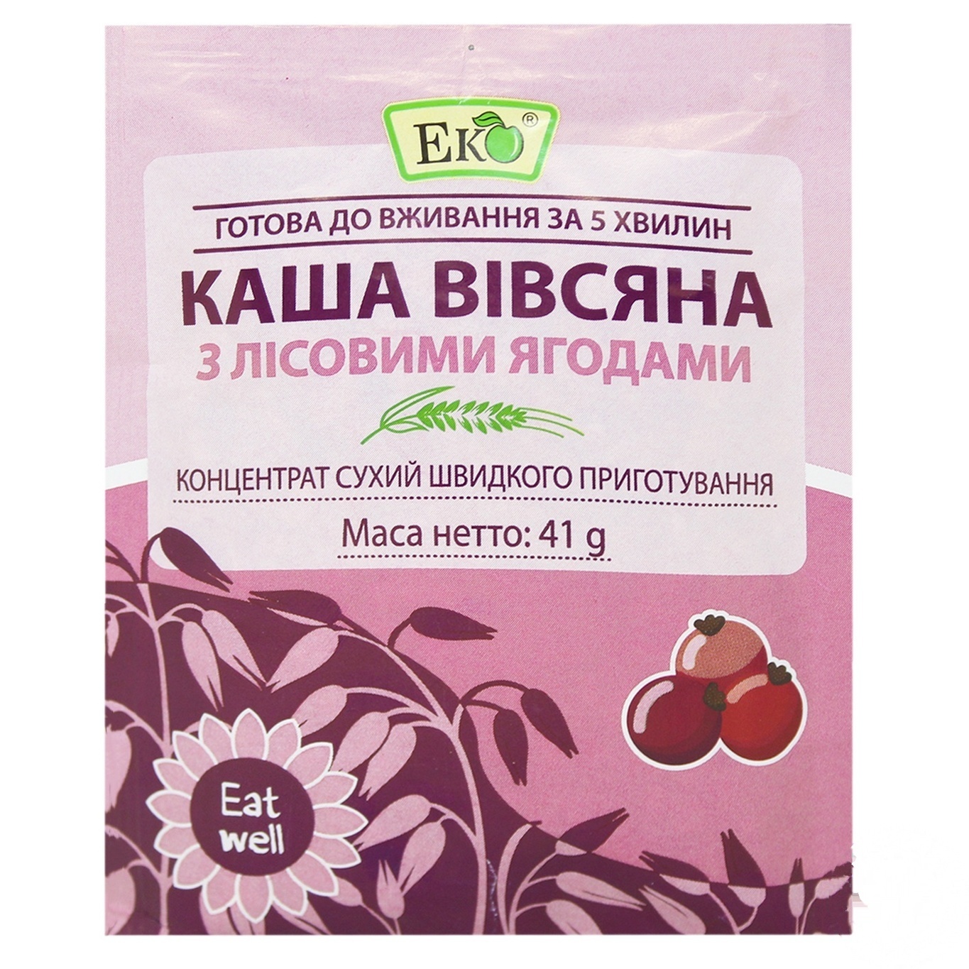 

Каша овсяная Эко с лесными ягодами 41г