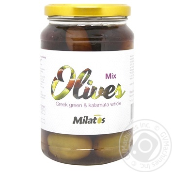 Milatos Whole Olives Mix 350g - buy, prices for MegaMarket - photo 1