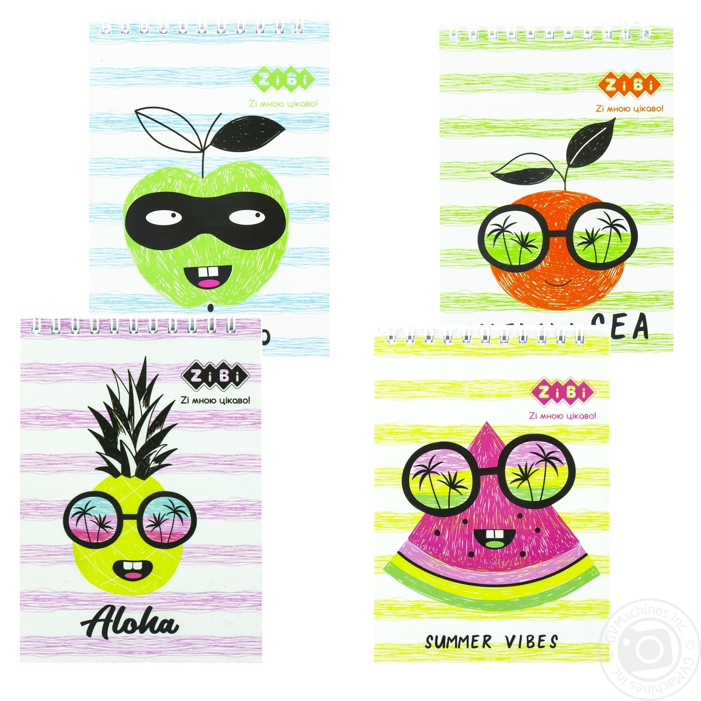 

Блокнот на пружине ZiBi Kids Line Summer Vibes А6 40л в ассортименте