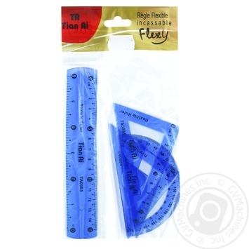 Flexible Ruler + 2 Triangles + Protractor assortment - buy, prices for - photo 2