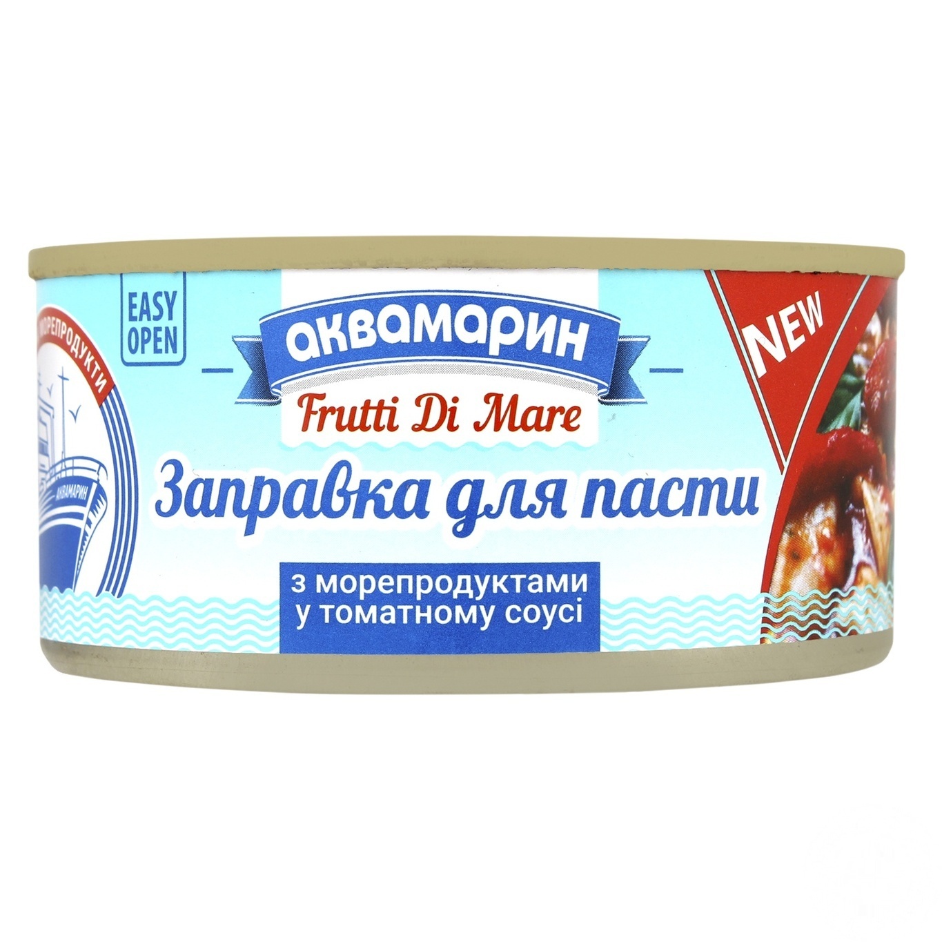 

Заправка для пасты Аквамарин с морепродуктами в томатном соусе 185г