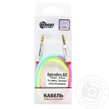 Dengos AUX Audio Cable 3.5mm-3.5mm 1m rainbow - buy, prices for ULTRAMARKET - photo 2