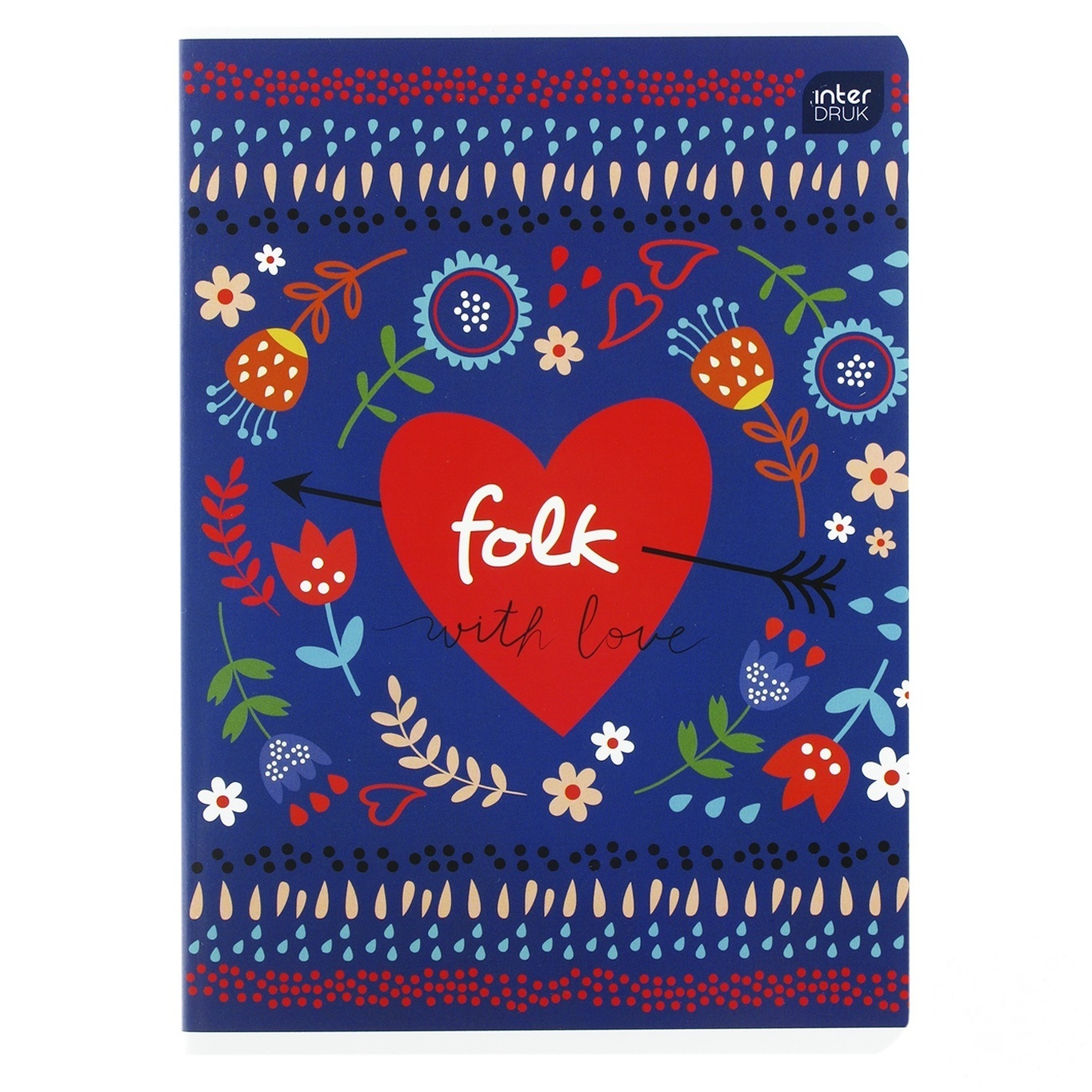 

Тетрадь Interdruk Folk А5 60л. клеточка в ассортименте