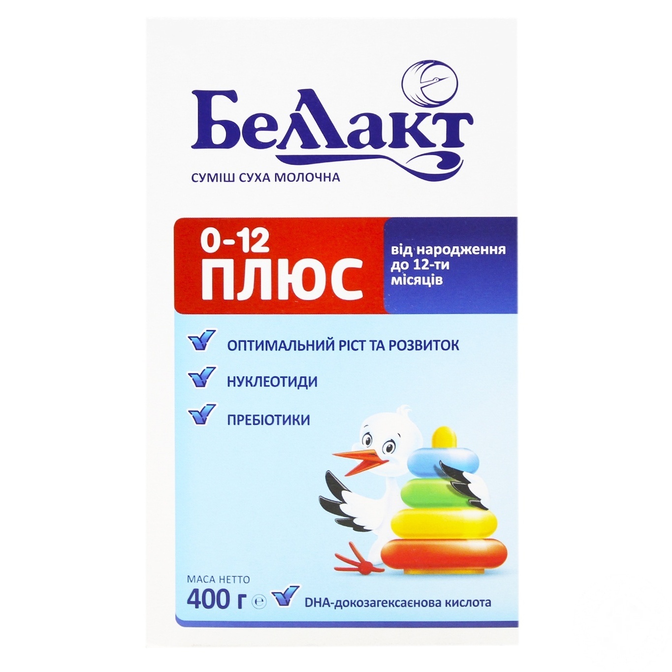 

Смесь молочная Беллакт Плюс детская сухая с рождения до 1 года 400г