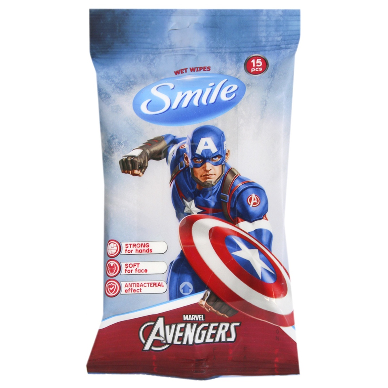 

Салфетки Smile Marvel влажные антибактериальные в ассортименте 15шт