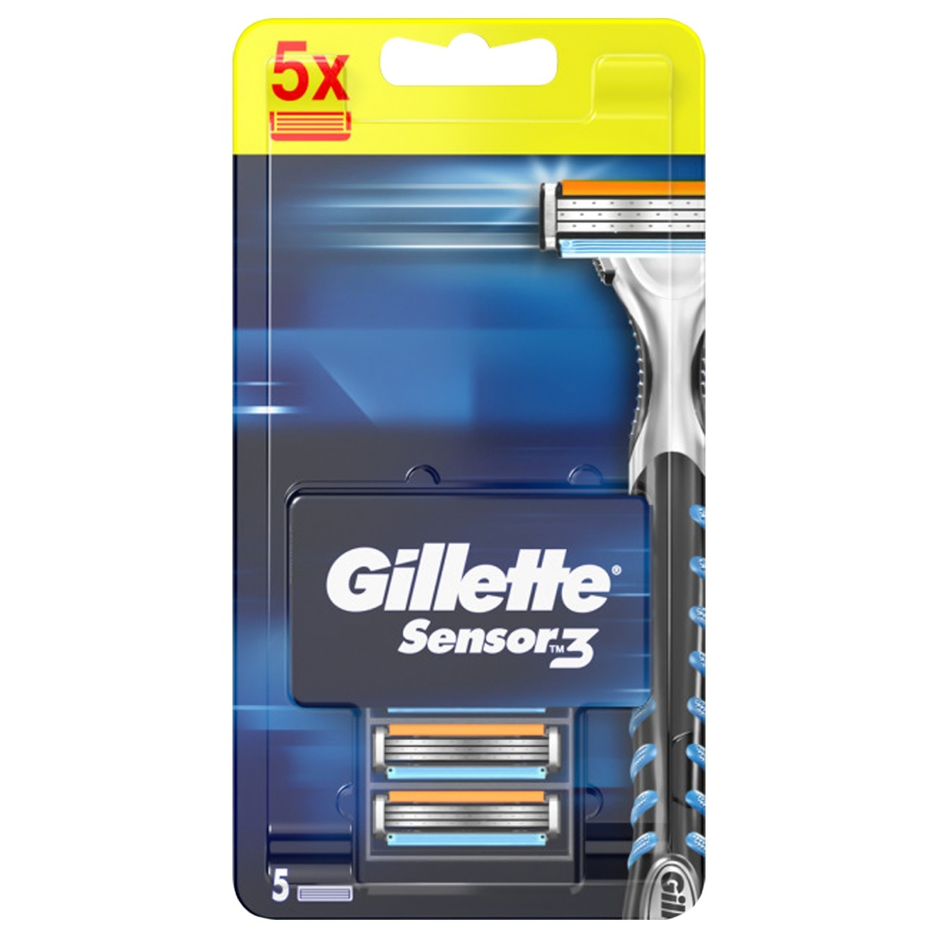 

Кассеты сменные Gillette Sensor3 для бритья 5шт