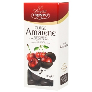 Confetti Crispo Dragees Cherry in Dark Chocolate 130g