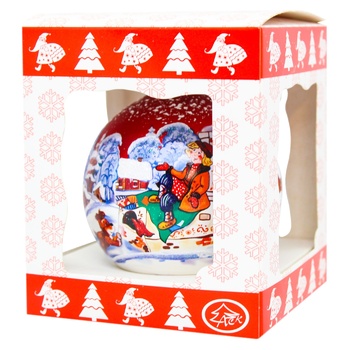 ASK Glass Christmas Bubbles with Landscape Drawing 8cm assortment - buy, prices for NOVUS - photo 3