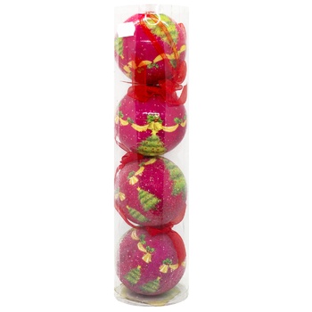 Christmas Tree Balls Set 7cm 4pcs - buy, prices for MegaMarket - photo 1