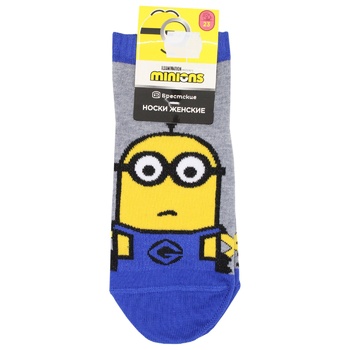 Brestskie Minions Women's Socks s.23 304 gray melange 1125 - buy, prices for - photo 1