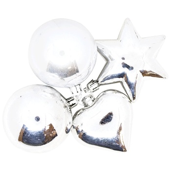 Koopman Silver Christmas Decoration 6cm 4pcs in stock - buy, prices for NOVUS - photo 4