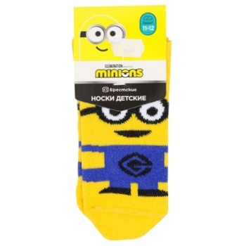 Brestskie Minions Children's Socks s.11-12 573 yellow 3095 - buy, prices for - photo 1
