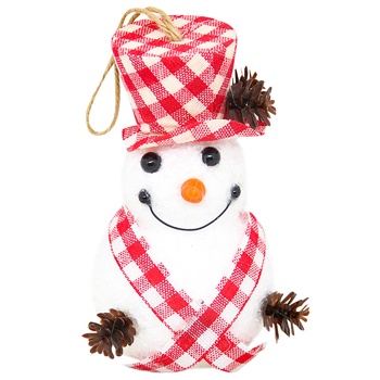 Stolyar Decoration Snowman white 14x8cm E2003A - buy, prices for MegaMarket - photo 1