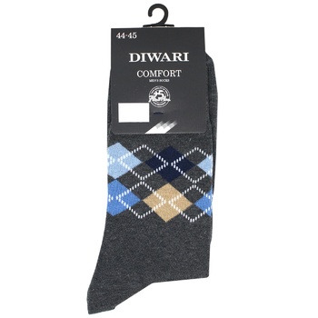 Diwari Comfort Dark Gray Men's Socks 44-45s - buy, prices for - photo 1