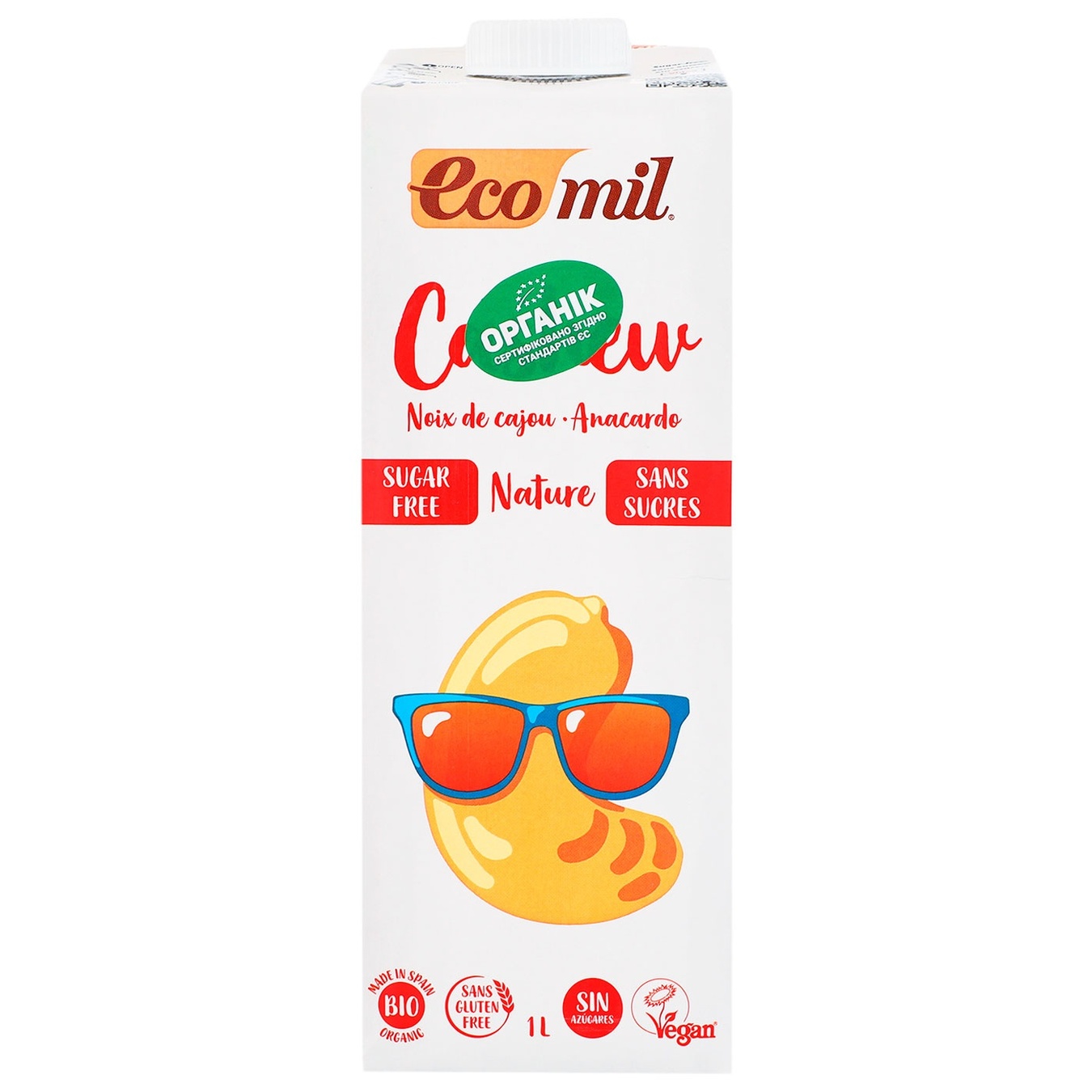 

Молоко растительное EcoMil с кешью 1л