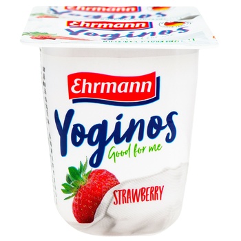 Ehrmann Yoginos Yogurt Strawberry 0.1% 100g - buy, prices for ULTRAMARKET - photo 1