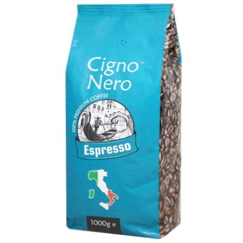 Кофе Cigno Nero Espresso в зернах 1кг - купить, цены на МегаМаркет - фото 1