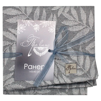 Provence Elsa Gray Silver Tablecloth 40x140cm - buy, prices for COSMOS - photo 1