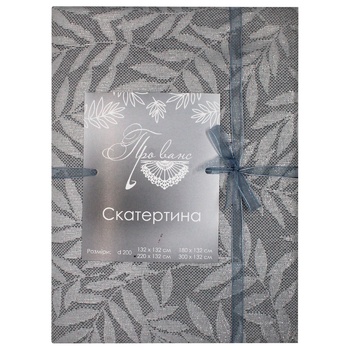 Скатерть Прованс Эльза Серое серебро 220х132см - купить, цены на КОСМОС - фото 1