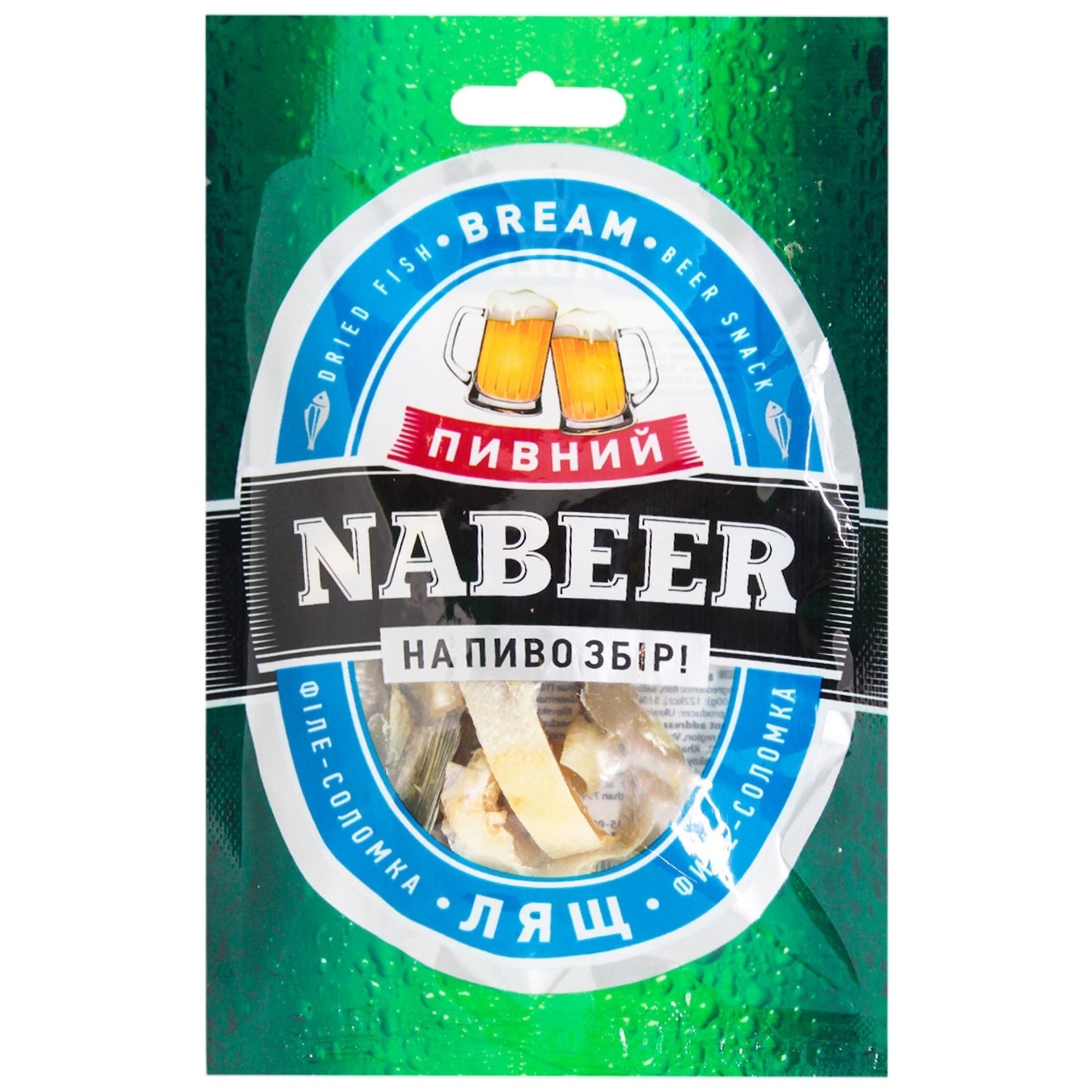 

Лещ Nabeer филе-соломка солено-сушеный 25г