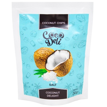 Cocodeli Salted Coconut Chips 30g - buy, prices for MegaMarket - photo 1