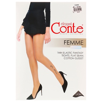 Колготы Conte Elegant женские Fantasy Femme р.4 Bronz - купить, цены на - фото 1