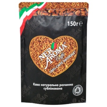 Кофе Nero Aroma сублимированный растворимый 150г - купить, цены на ULTRAMARKET - фото 1