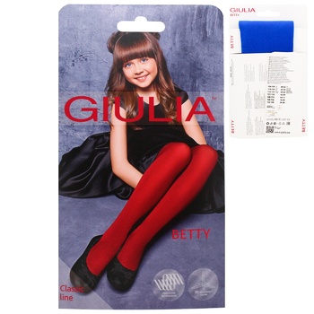 Giulia Betty Children's Tights 80den s.128/134 bright blue - buy, prices for MegaMarket - photo 1