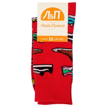 Livyy&Pravyy Sneakers Men's Socks s.25 red - buy, prices for MegaMarket - photo 1