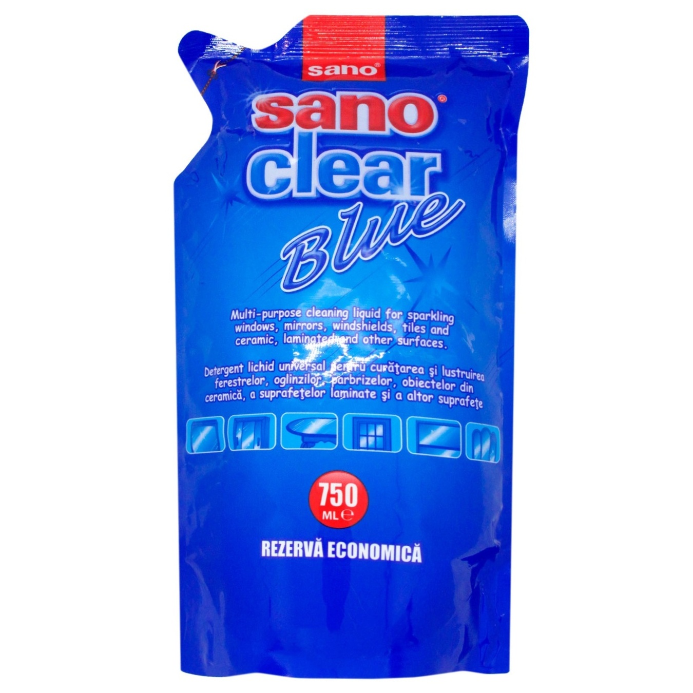 

Средство для стекла Sano Clear Blue 750мл