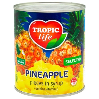 Tropic Life In Syrop Pineapple Pieces 850ml - buy, prices for NOVUS - photo 2