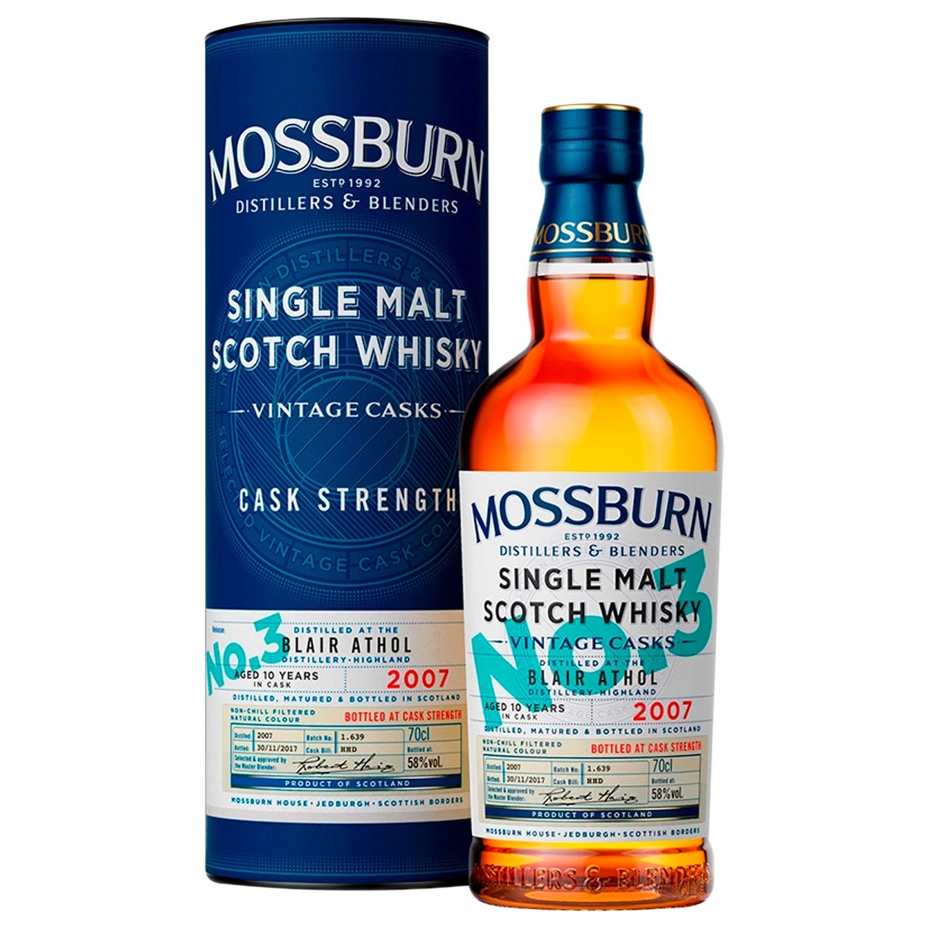 

Виски Mossburn Vintage Casks No3 Blair Athol 59.8% 0,7л