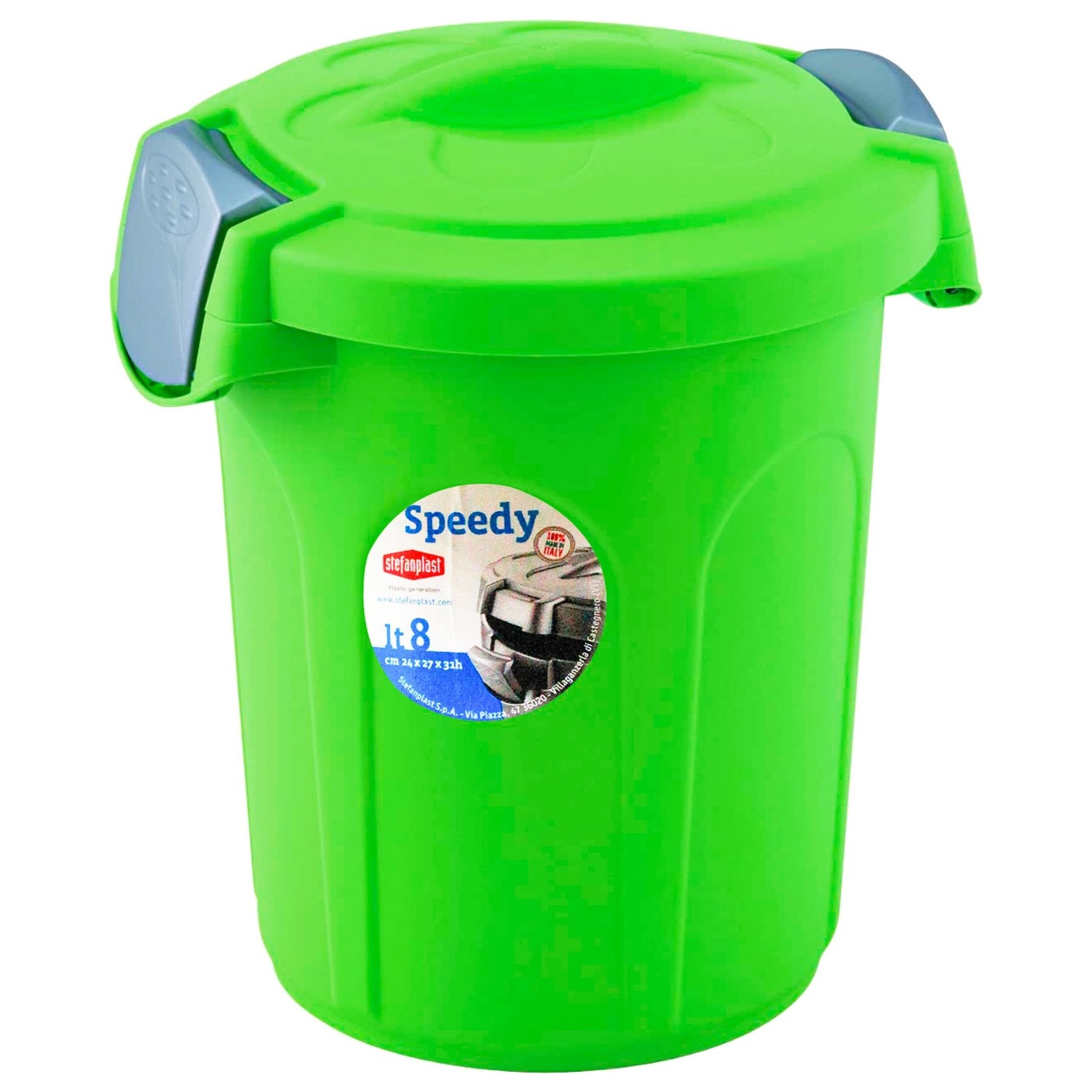 

Ведро с крышкой Stefanplast Speedy 24х27х31см 8л зеленый