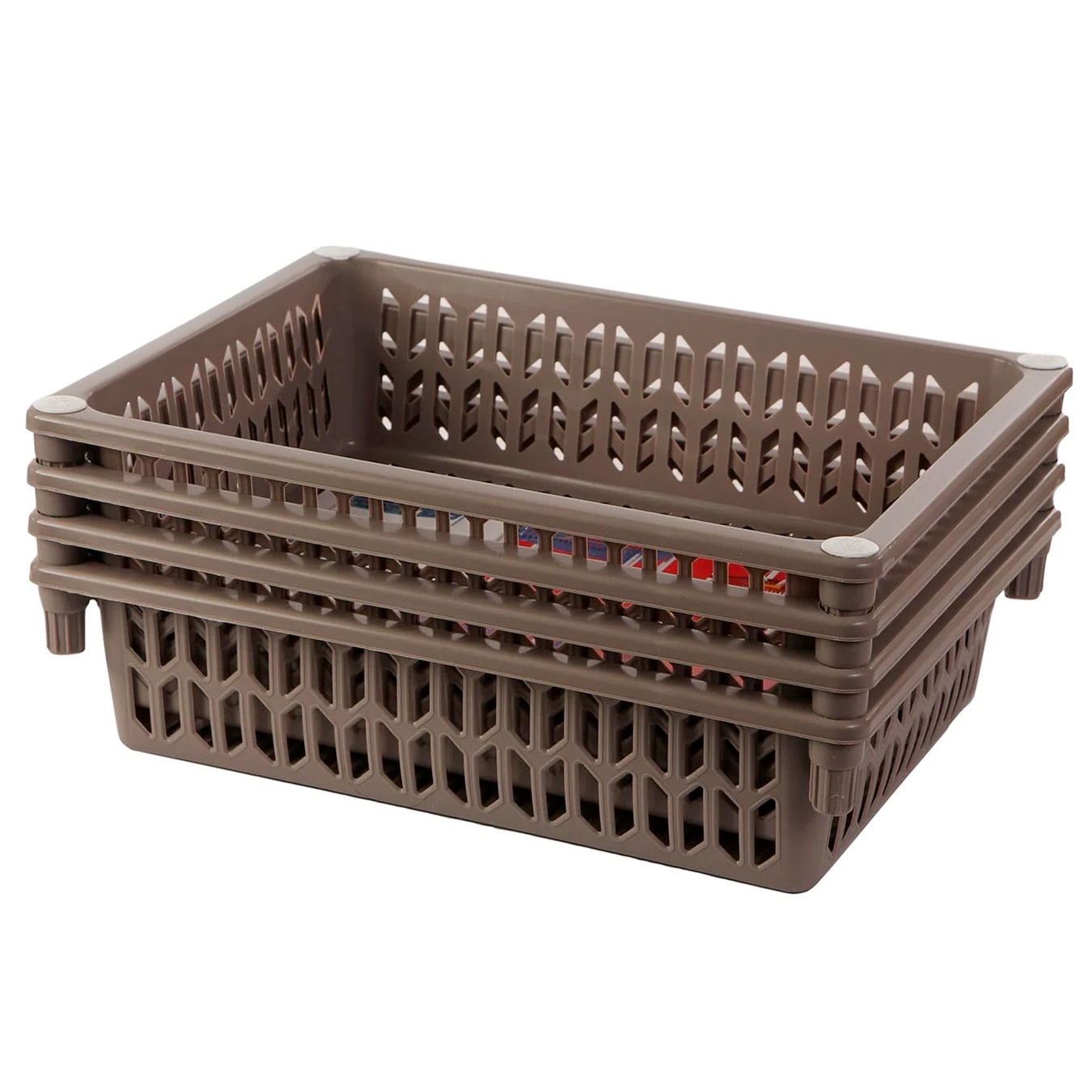 

Этажерка Heidrun Baskets 4 ряда 40x30x89см серый