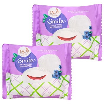 Зефир Жако Smile черника 50г - купить, цены на Эпицентр FOOD - фото 1