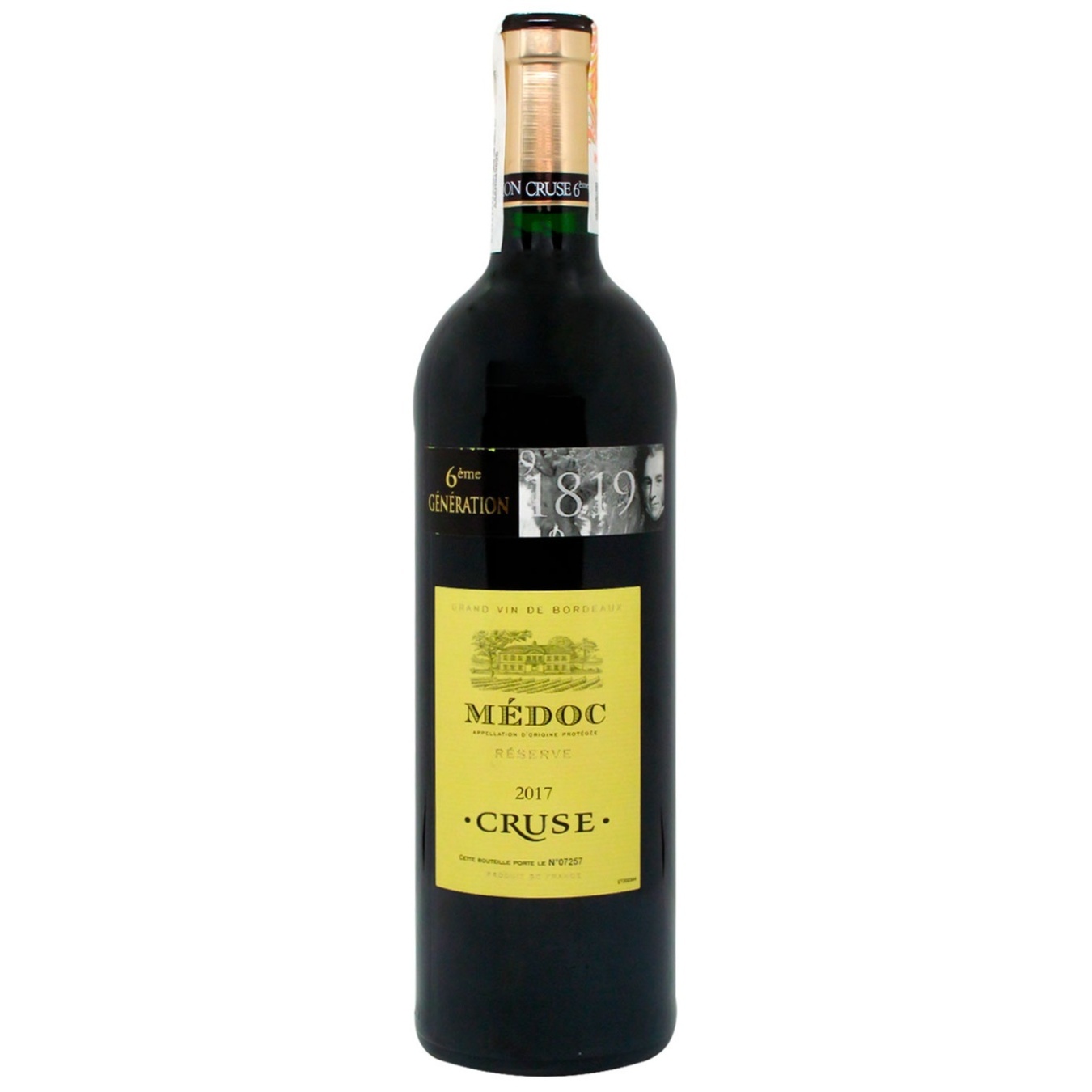 

Вино 6-eme Generation Cruse Bordeaux Medoc красное сухое 13% 0,75л