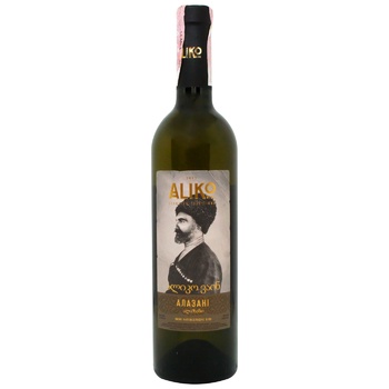 Aliko Wine Alazani White Semi-Sweet Wine 13% 0.75l - buy, prices for MegaMarket - photo 1