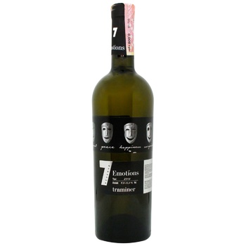 Вино 7 Emotions Traminer белое полусладкое 9-13% 0,75л - купить, цены на ULTRAMARKET - фото 1