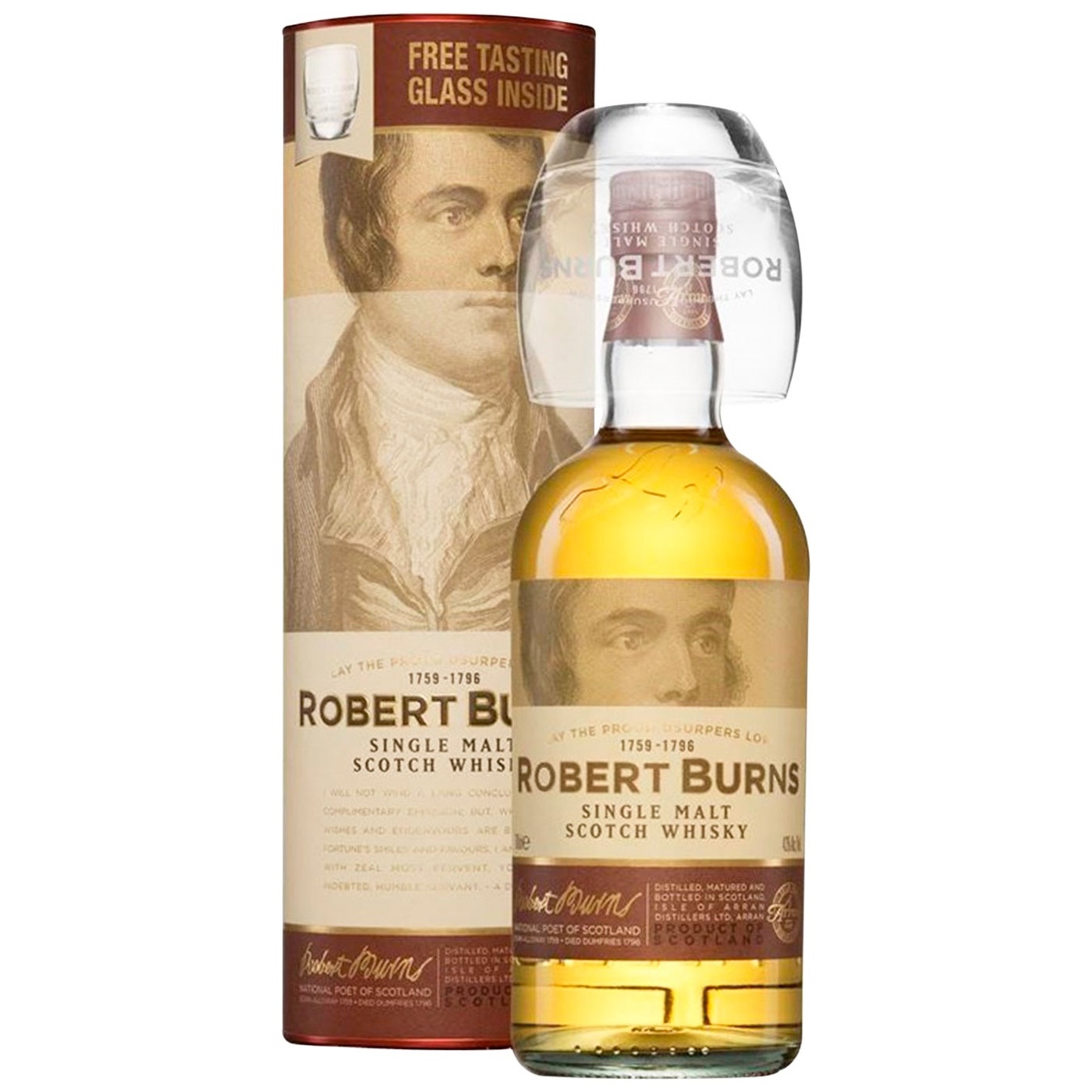 

Виски Robert Burns Malt Box + бокал 43% 0,7л