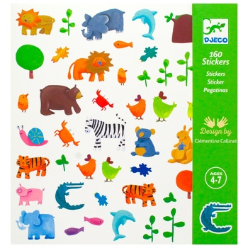 Djeco Set of Stickers Animals