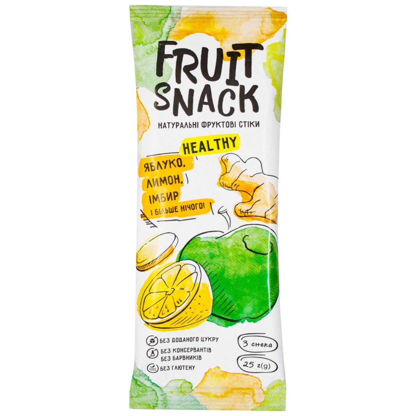 

Снеки Fruit Snack Яблоко, лимон и имбирь 25г